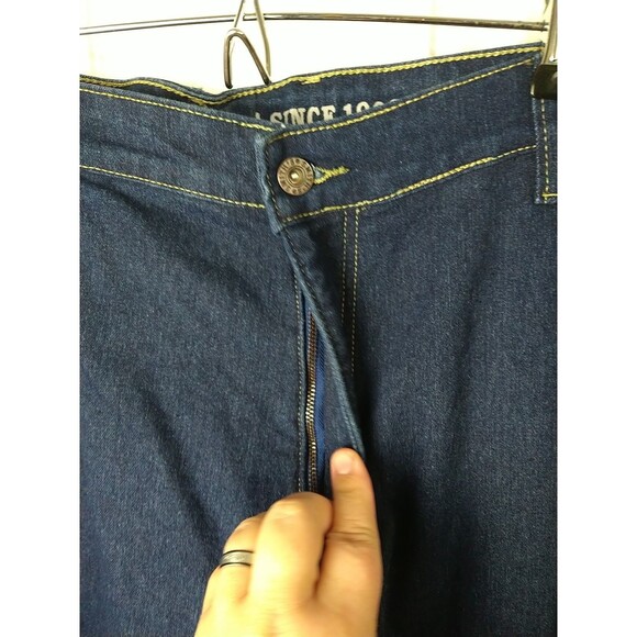 Smiths Workwear Fleece Lined 5 Pocket Relaxed Fit Denim Jeans Mens 42x32 Stretch - Picture 7 of 11